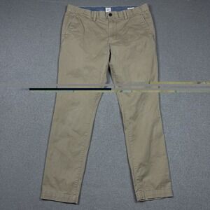 Gap Skinny Fit Casual Chino Pants Mens‎ 34x30 Beige Khaki Flat Front